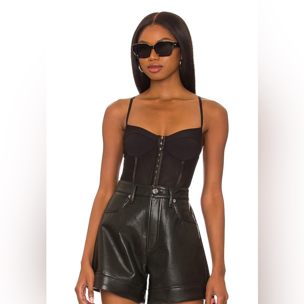 Free people black corset bodysuit